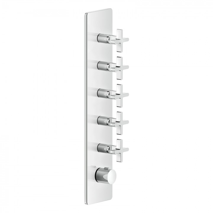 Gessi 58230 parte esterna miscelatore termostatico alta portata a parete 5 uscite indipendenti linea INCISO+ Gessi 58230 parte esterna miscelatore termostatico alta portata a parete 5 uscite indipendenti linea INCISO+