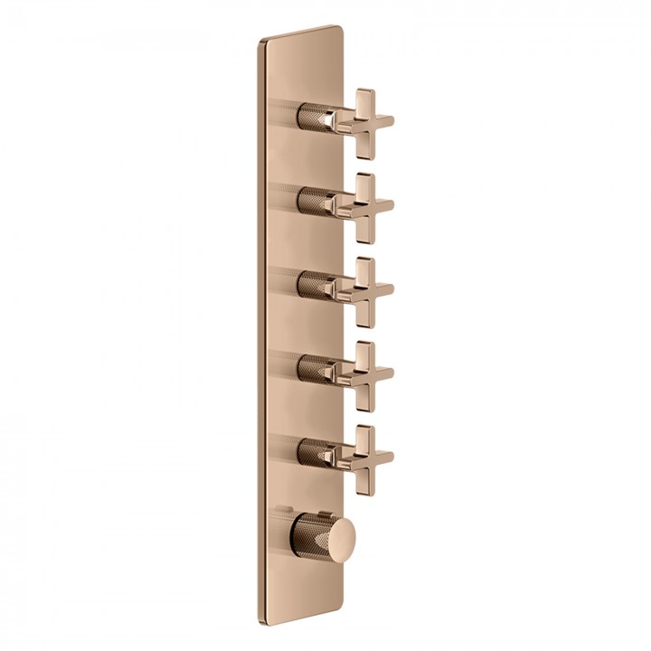 Gessi 58230 parte esterna miscelatore termostatico alta portata a parete 5 uscite indipendenti linea INCISO+