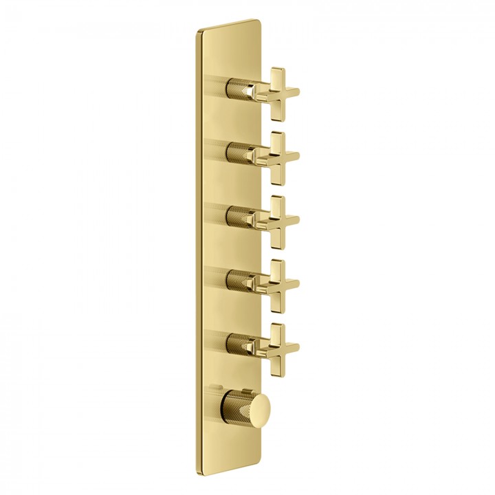 Gessi 58230 parte esterna miscelatore termostatico alta portata a parete 5 uscite indipendenti linea INCISO+ Gessi 58230 parte esterna miscelatore termostatico alta portata a parete 5 uscite indipendenti linea INCISO+