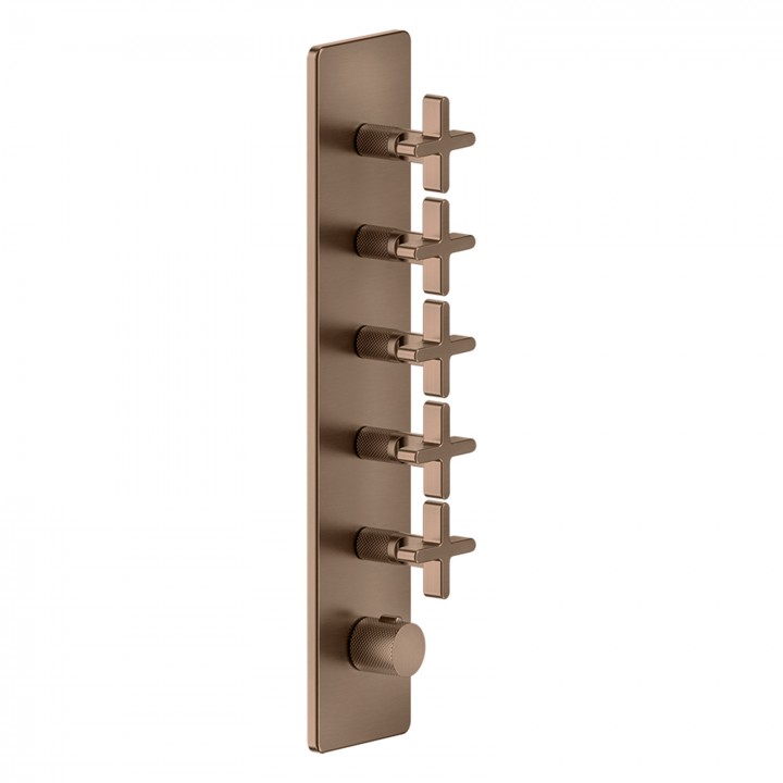 Gessi 58230 parte esterna miscelatore termostatico alta portata a parete 5 uscite indipendenti linea INCISO+ Gessi 58230 parte esterna miscelatore termostatico alta portata a parete 5 uscite indipendenti linea INCISO+