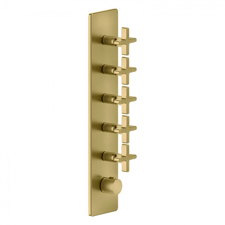 Gessi 58230 parte esterna miscelatore termostatico alta portata a parete 5 uscite indipendenti linea INCISO+ Gessi 58230 parte esterna miscelatore termostatico alta portata a parete 5 uscite indipendenti linea INCISO+