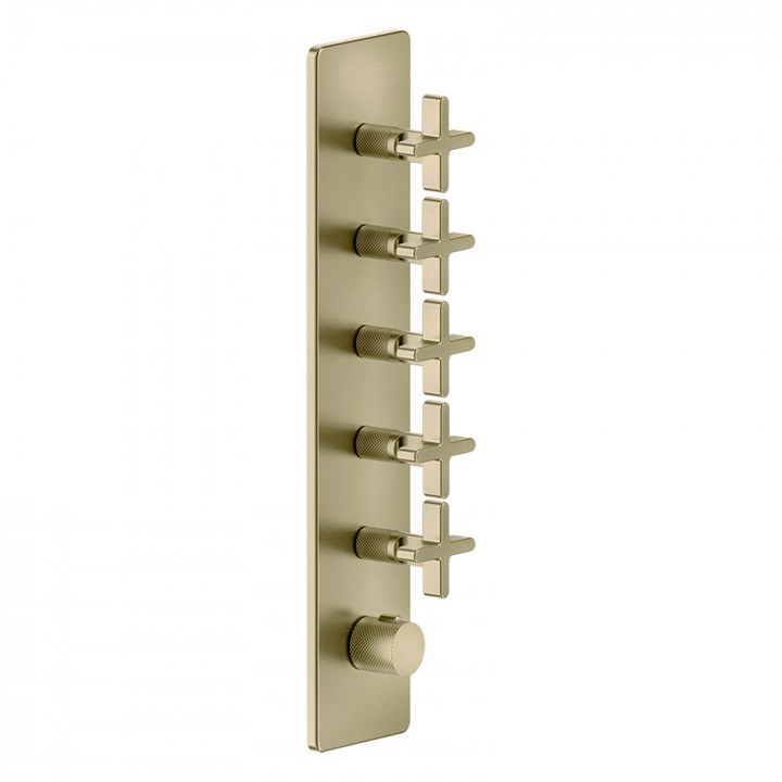 Gessi 58230 parte esterna miscelatore termostatico alta portata a parete 5 uscite indipendenti linea INCISO+ Gessi 58230 parte esterna miscelatore termostatico alta portata a parete 5 uscite indipendenti linea INCISO+