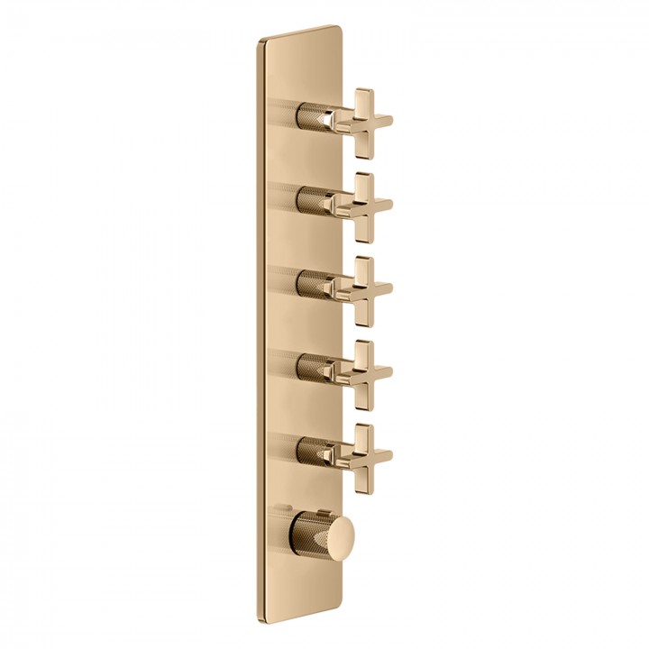 Gessi 58230 parte esterna miscelatore termostatico alta portata a parete 5 uscite indipendenti linea INCISO+ Gessi 58230 parte esterna miscelatore termostatico alta portata a parete 5 uscite indipendenti linea INCISO+
