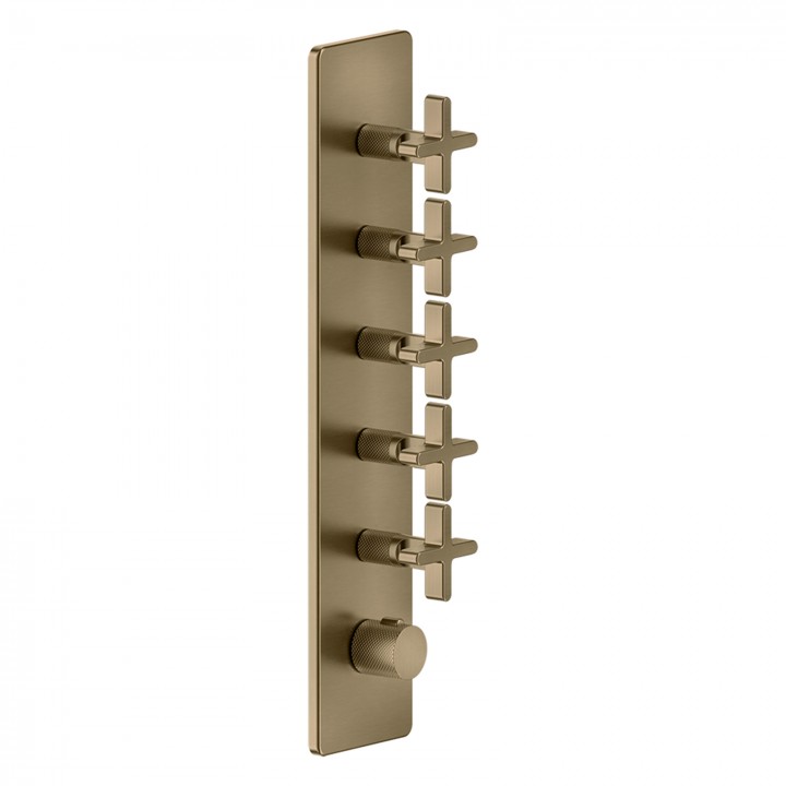 Gessi 58230 parte esterna miscelatore termostatico alta portata a parete 5 uscite indipendenti linea INCISO+ Gessi 58230 parte esterna miscelatore termostatico alta portata a parete 5 uscite indipendenti linea INCISO+