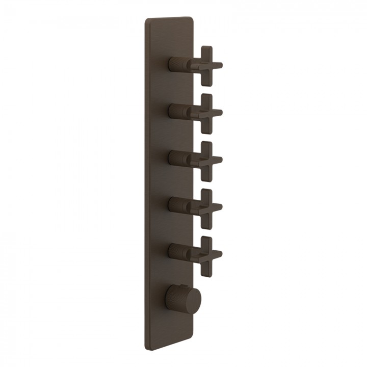 Gessi 58230 parte esterna miscelatore termostatico alta portata a parete 5 uscite indipendenti linea INCISO+ Gessi 58230 parte esterna miscelatore termostatico alta portata a parete 5 uscite indipendenti linea INCISO+