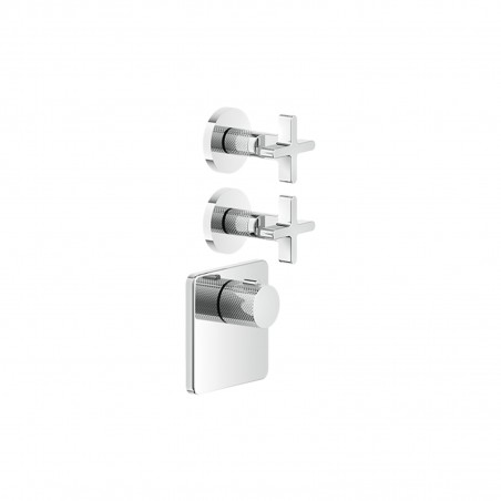 Gessi 58344 parte esterna miscelatore termostatico alta portata a parete 2 uscite indipendenti linea INCISO+