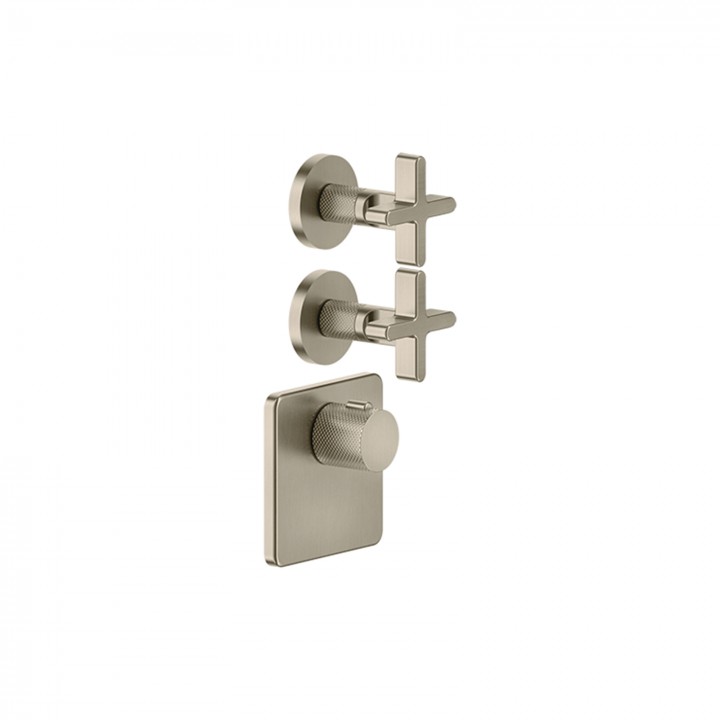 Gessi 58344 parte esterna miscelatore termostatico alta portata a parete 2 uscite indipendenti linea INCISO+ Gessi 58344 parte esterna miscelatore termostatico alta portata a parete 2 uscite indipendenti linea INCISO+