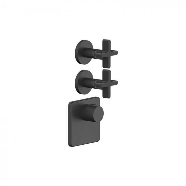 Gessi 58344 parte esterna miscelatore termostatico alta portata a parete 2 uscite indipendenti linea INCISO+ Gessi 58344 parte esterna miscelatore termostatico alta portata a parete 2 uscite indipendenti linea INCISO+