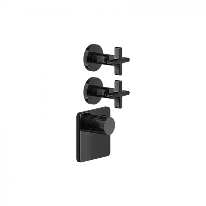 Gessi 58344 parte esterna miscelatore termostatico alta portata a parete 2 uscite indipendenti linea INCISO+ Gessi 58344 parte esterna miscelatore termostatico alta portata a parete 2 uscite indipendenti linea INCISO+