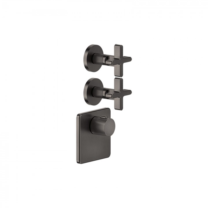 Gessi 58344 parte esterna miscelatore termostatico alta portata a parete 2 uscite indipendenti linea INCISO+ Gessi 58344 parte esterna miscelatore termostatico alta portata a parete 2 uscite indipendenti linea INCISO+