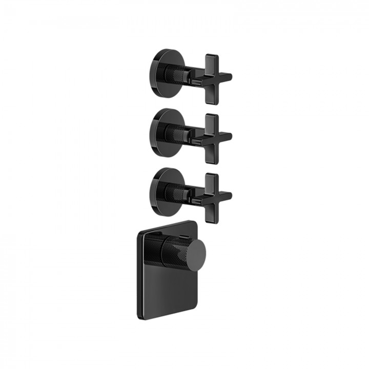 Gessi 58346 parte esterna miscelatore termostatico alta portata a parete 3 uscite indipendenti linea INCISO+