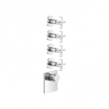 Gessi 58348 parte esterna miscelatore termostatico alta portata a parete 4 uscite indipendenti linea INCISO+