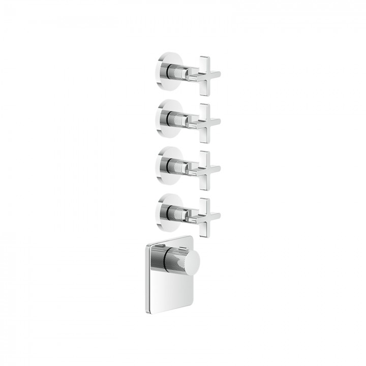 Gessi 58348 parte esterna miscelatore termostatico alta portata a parete 4 uscite indipendenti linea INCISO+