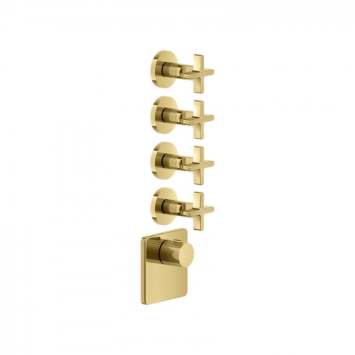 Gessi 58348 parte esterna miscelatore termostatico alta portata a parete 4 uscite indipendenti linea INCISO+
