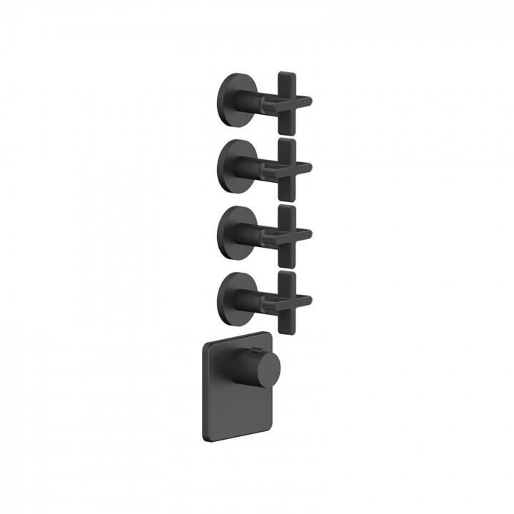 Gessi 58348 parte esterna miscelatore termostatico alta portata a parete 4 uscite indipendenti linea INCISO+