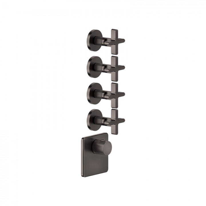 Gessi 58348 parte esterna miscelatore termostatico alta portata a parete 4 uscite indipendenti linea INCISO+