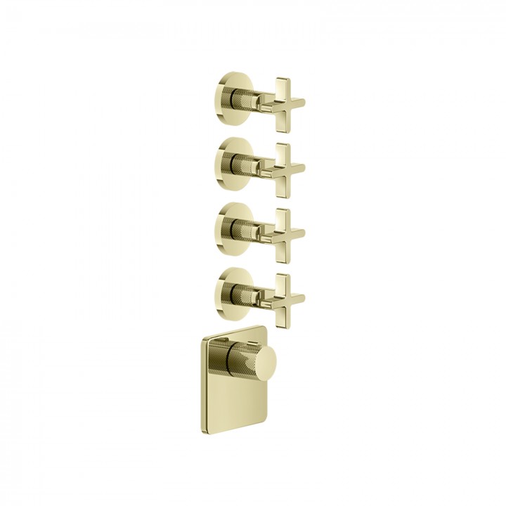 Gessi 58348 parte esterna miscelatore termostatico alta portata a parete 4 uscite indipendenti linea INCISO+