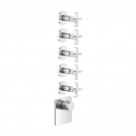 Gessi 58350 parte esterna miscelatore termostatico alta portata a parete 5 uscite indipendenti linea INCISO+