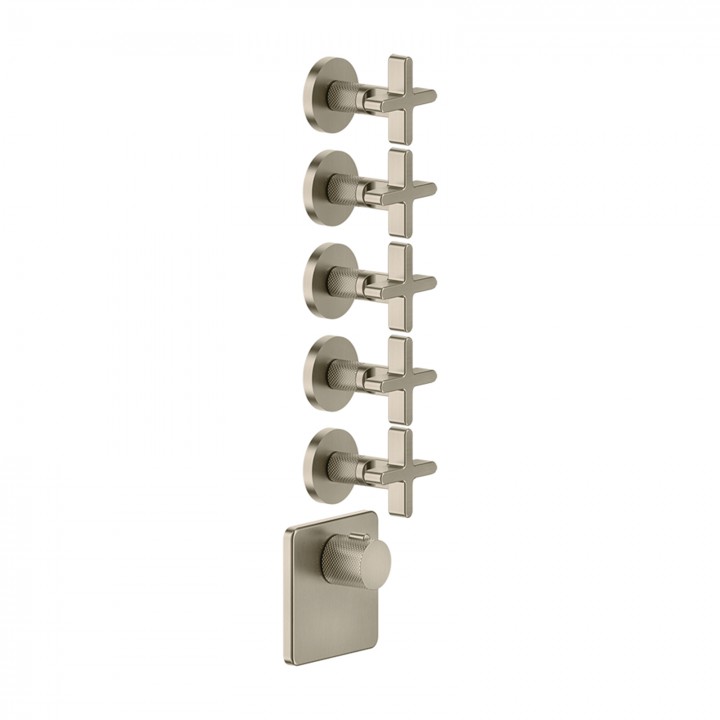 Gessi 58350 parte esterna miscelatore termostatico alta portata a parete 5 uscite indipendenti linea INCISO+ Gessi 58350 parte esterna miscelatore termostatico alta portata a parete 5 uscite indipendenti linea INCISO+