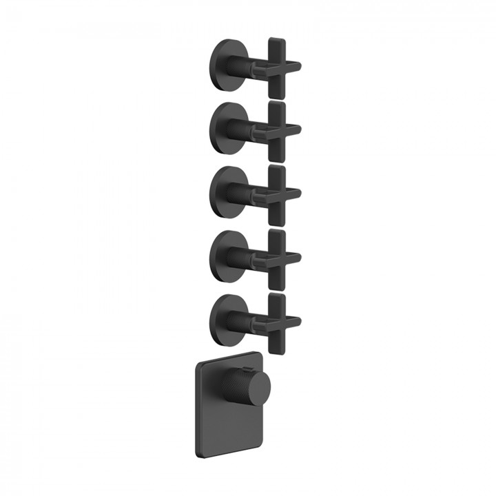 Gessi 58350 parte esterna miscelatore termostatico alta portata a parete 5 uscite indipendenti linea INCISO+