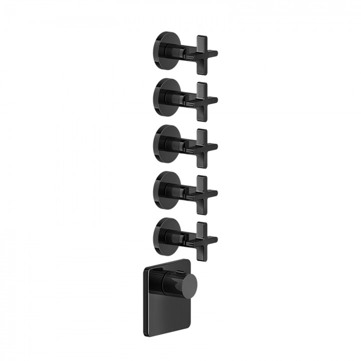 Gessi 58350 parte esterna miscelatore termostatico alta portata a parete 5 uscite indipendenti linea INCISO+ Gessi 58350 parte esterna miscelatore termostatico alta portata a parete 5 uscite indipendenti linea INCISO+