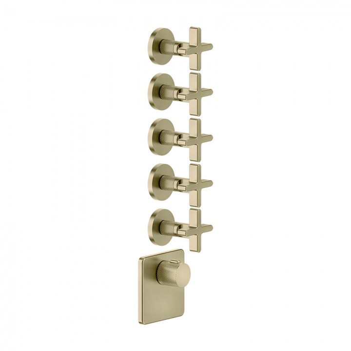 Gessi 58350 parte esterna miscelatore termostatico alta portata a parete 5 uscite indipendenti linea INCISO+ Gessi 58350 parte esterna miscelatore termostatico alta portata a parete 5 uscite indipendenti linea INCISO+