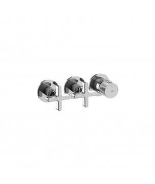 Gessi 58434 parte esterna miscelatore termostatico a parete 2 uscite indipendenti linea INCISO+