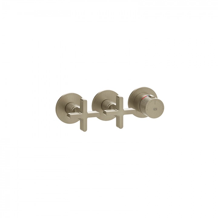 Gessi 58434 parte esterna miscelatore termostatico a parete 2 uscite indipendenti linea INCISO+ Gessi 58434 parte esterna miscelatore termostatico a parete 2 uscite indipendenti linea INCISO+