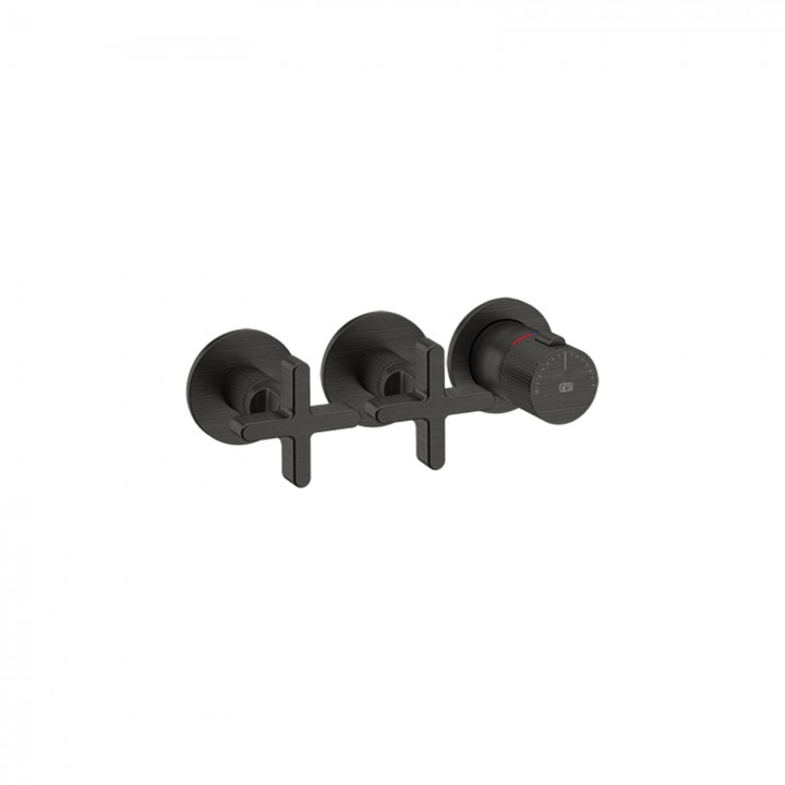 Gessi 58434 parte esterna miscelatore termostatico a parete 2 uscite indipendenti linea INCISO+ Gessi 58434 parte esterna miscelatore termostatico a parete 2 uscite indipendenti linea INCISO+