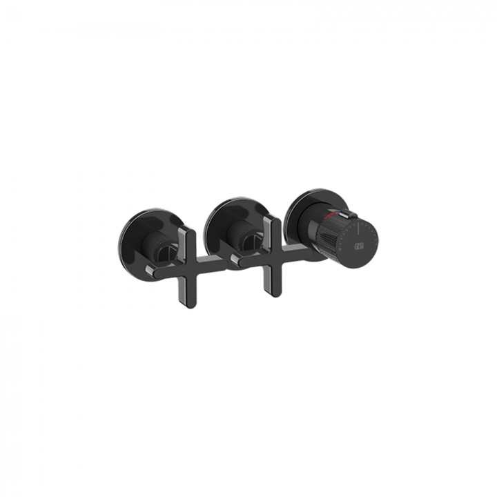 Gessi 58434 parte esterna miscelatore termostatico a parete 2 uscite indipendenti linea INCISO+ Gessi 58434 parte esterna miscelatore termostatico a parete 2 uscite indipendenti linea INCISO+