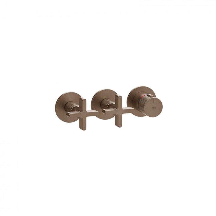 Gessi 58434 parte esterna miscelatore termostatico a parete 2 uscite indipendenti linea INCISO+ Gessi 58434 parte esterna miscelatore termostatico a parete 2 uscite indipendenti linea INCISO+