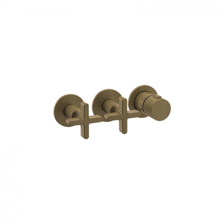 Gessi 58434 parte esterna miscelatore termostatico a parete 2 uscite indipendenti linea INCISO+ Gessi 58434 parte esterna miscelatore termostatico a parete 2 uscite indipendenti linea INCISO+