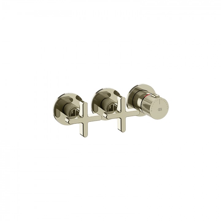 Gessi 58434 parte esterna miscelatore termostatico a parete 2 uscite indipendenti linea INCISO+ Gessi 58434 parte esterna miscelatore termostatico a parete 2 uscite indipendenti linea INCISO+