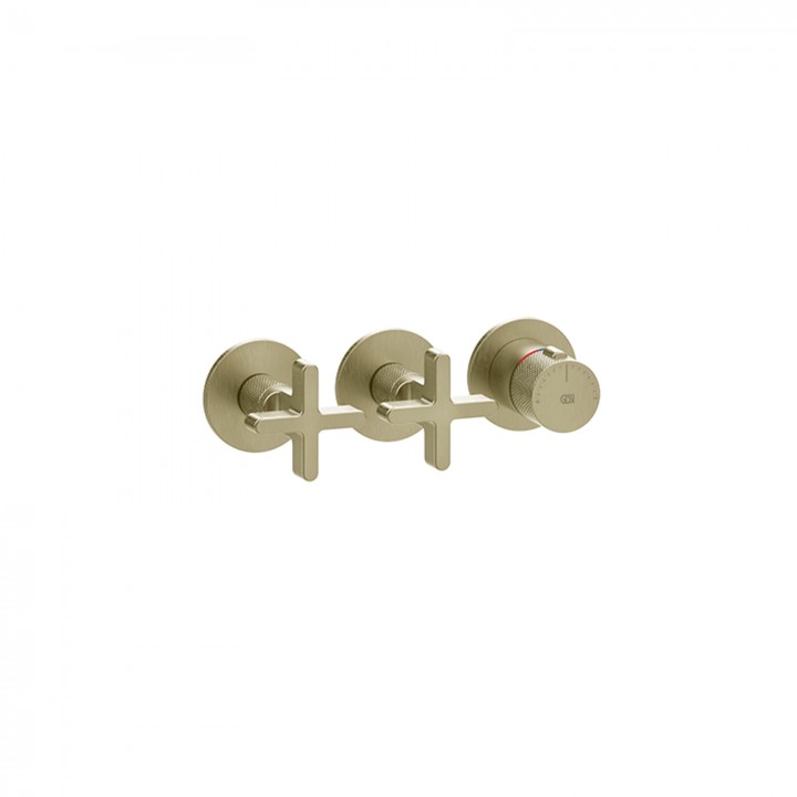 Gessi 58434 parte esterna miscelatore termostatico a parete 2 uscite indipendenti linea INCISO+ Gessi 58434 parte esterna miscelatore termostatico a parete 2 uscite indipendenti linea INCISO+