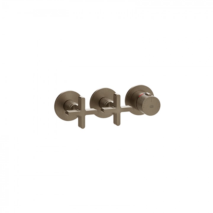 Gessi 58434 parte esterna miscelatore termostatico a parete 2 uscite indipendenti linea INCISO+ Gessi 58434 parte esterna miscelatore termostatico a parete 2 uscite indipendenti linea INCISO+