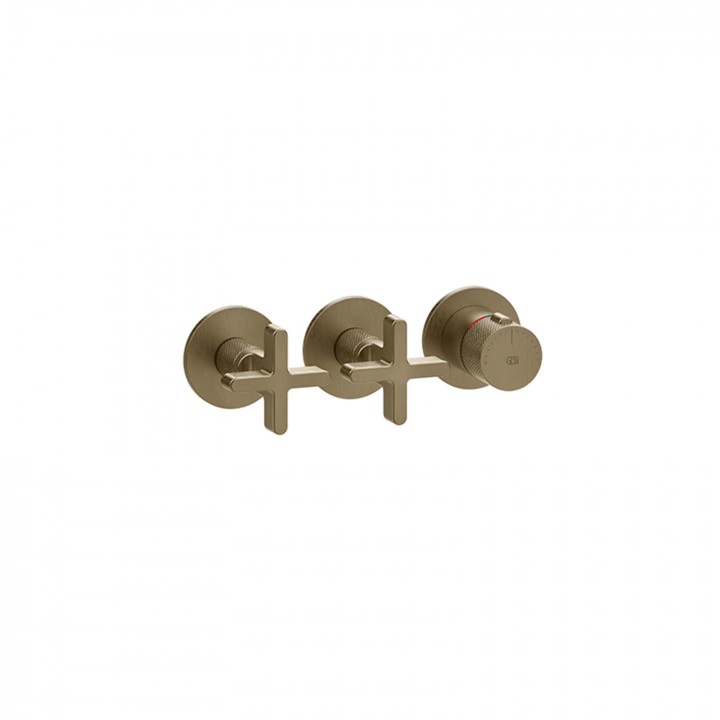 Gessi 58434 parte esterna miscelatore termostatico a parete 2 uscite indipendenti linea INCISO+ Gessi 58434 parte esterna miscelatore termostatico a parete 2 uscite indipendenti linea INCISO+
