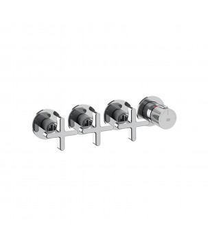 Gessi 58436 parte esterna miscelatore termostatico a parete 3 uscite indipendenti linea INCISO+