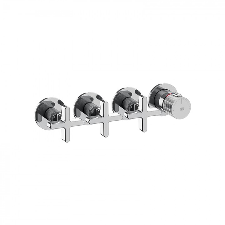 Gessi 58436 parte esterna miscelatore termostatico a parete 3 uscite indipendenti linea INCISO+