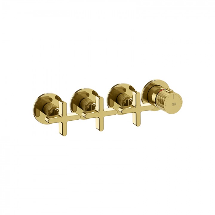 Gessi 58436 parte esterna miscelatore termostatico a parete 3 uscite indipendenti linea INCISO+ Gessi 58436 parte esterna miscelatore termostatico a parete 3 uscite indipendenti linea INCISO+