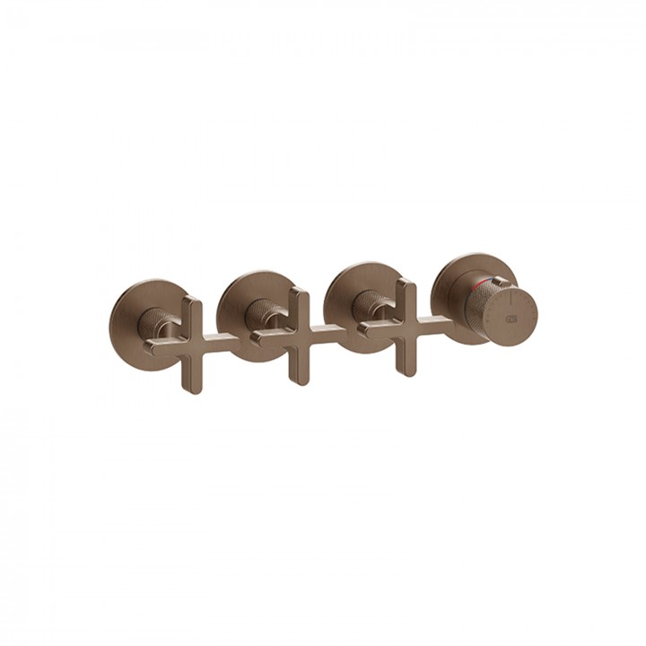 Gessi 58436 parte esterna miscelatore termostatico a parete 3 uscite indipendenti linea INCISO+ Gessi 58436 parte esterna miscelatore termostatico a parete 3 uscite indipendenti linea INCISO+