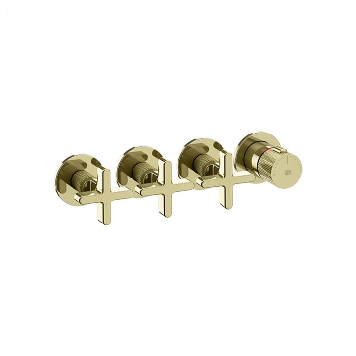 Gessi 58436 parte esterna miscelatore termostatico a parete 3 uscite indipendenti linea INCISO+ Gessi 58436 parte esterna miscelatore termostatico a parete 3 uscite indipendenti linea INCISO+