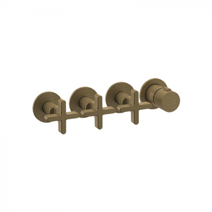Gessi 58436 parte esterna miscelatore termostatico a parete 3 uscite indipendenti linea INCISO+ Gessi 58436 parte esterna miscelatore termostatico a parete 3 uscite indipendenti linea INCISO+