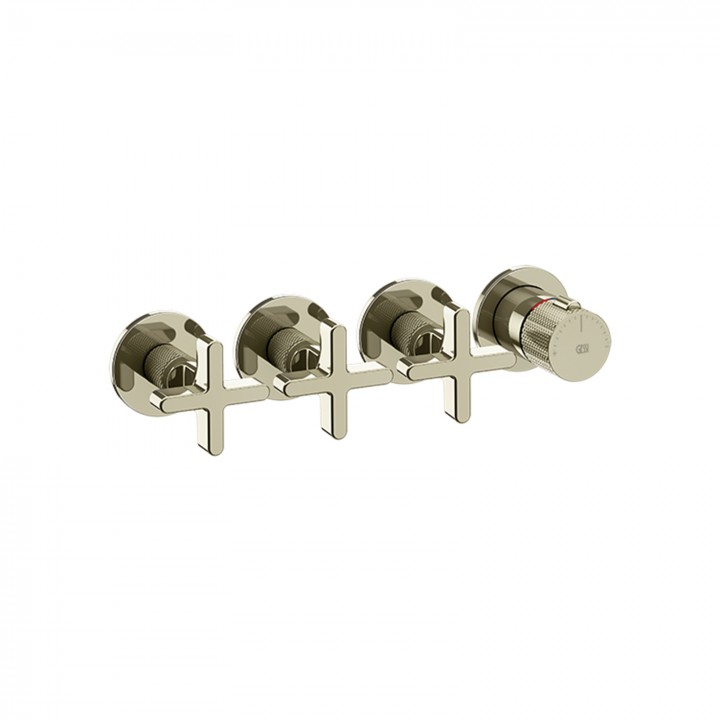 Gessi 58436 parte esterna miscelatore termostatico a parete 3 uscite indipendenti linea INCISO+ Gessi 58436 parte esterna miscelatore termostatico a parete 3 uscite indipendenti linea INCISO+