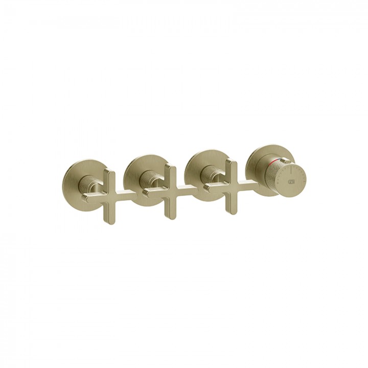 Gessi 58436 parte esterna miscelatore termostatico a parete 3 uscite indipendenti linea INCISO+ Gessi 58436 parte esterna miscelatore termostatico a parete 3 uscite indipendenti linea INCISO+