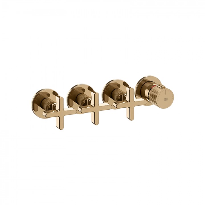 Gessi 58436 parte esterna miscelatore termostatico a parete 3 uscite indipendenti linea INCISO+ Gessi 58436 parte esterna miscelatore termostatico a parete 3 uscite indipendenti linea INCISO+