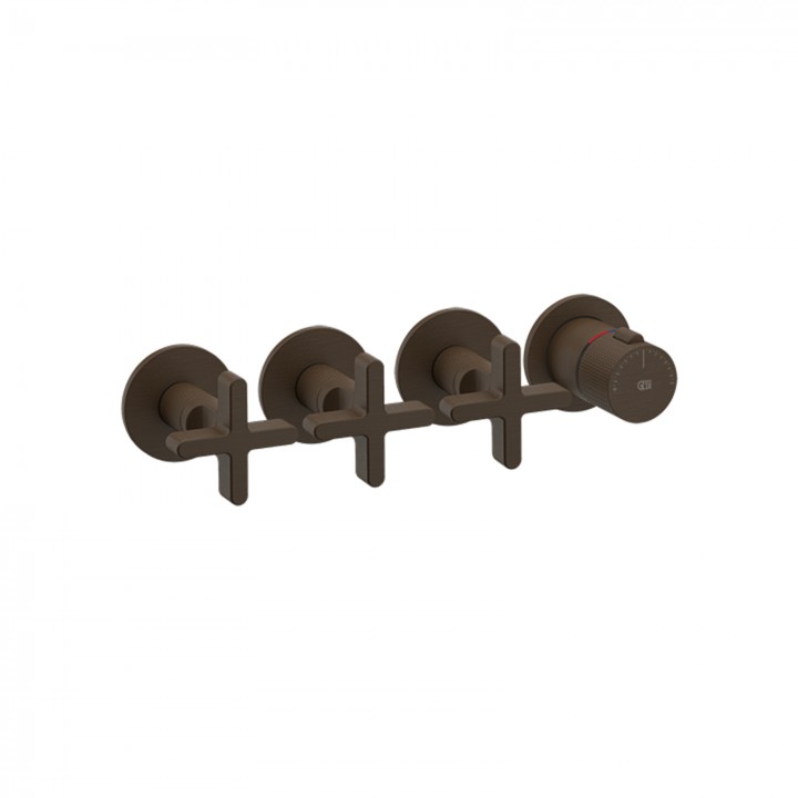 Gessi 58436 parte esterna miscelatore termostatico a parete 3 uscite indipendenti linea INCISO+ Gessi 58436 parte esterna miscelatore termostatico a parete 3 uscite indipendenti linea INCISO+