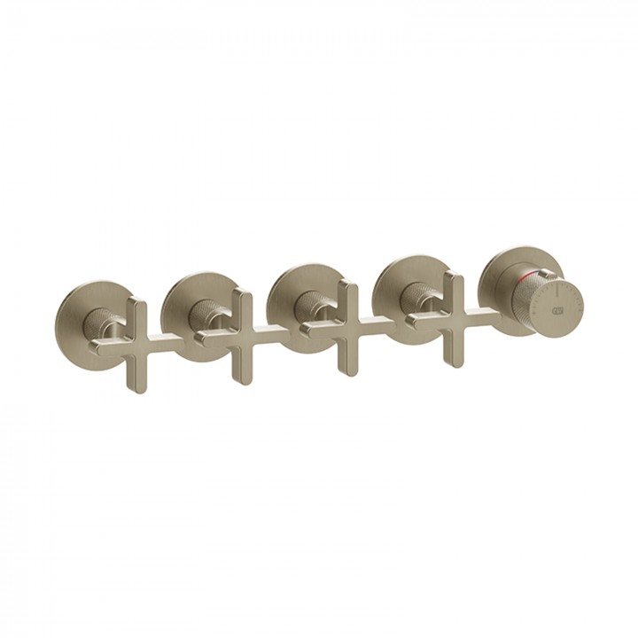 Gessi 58438 parte esterna miscelatore termostatico a parete 4 uscite indipendenti linea INCISO+ Gessi 58438 parte esterna miscelatore termostatico a parete 4 uscite indipendenti linea INCISO+