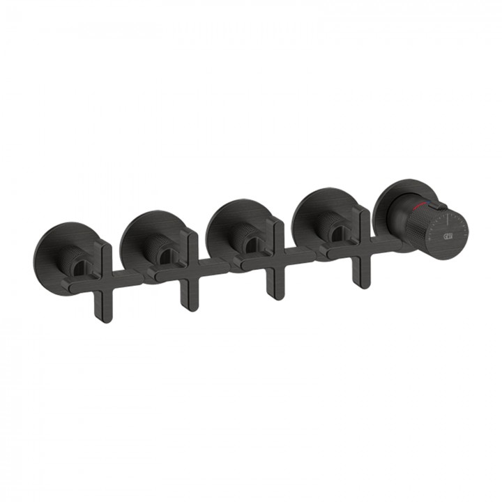 Gessi 58438 parte esterna miscelatore termostatico a parete 4 uscite indipendenti linea INCISO+ Gessi 58438 parte esterna miscelatore termostatico a parete 4 uscite indipendenti linea INCISO+