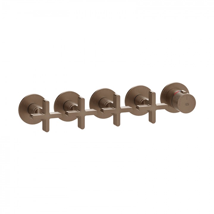 Gessi 58438 parte esterna miscelatore termostatico a parete 4 uscite indipendenti linea INCISO+ Gessi 58438 parte esterna miscelatore termostatico a parete 4 uscite indipendenti linea INCISO+