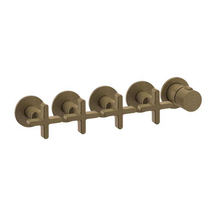 Gessi 58438 parte esterna miscelatore termostatico a parete 4 uscite indipendenti linea INCISO+ Gessi 58438 parte esterna miscelatore termostatico a parete 4 uscite indipendenti linea INCISO+